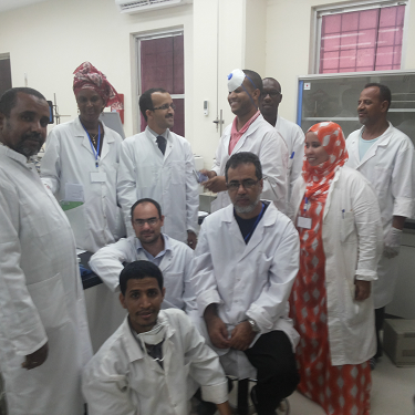 End of training for chemical analyses of fish oil (Mauritania)